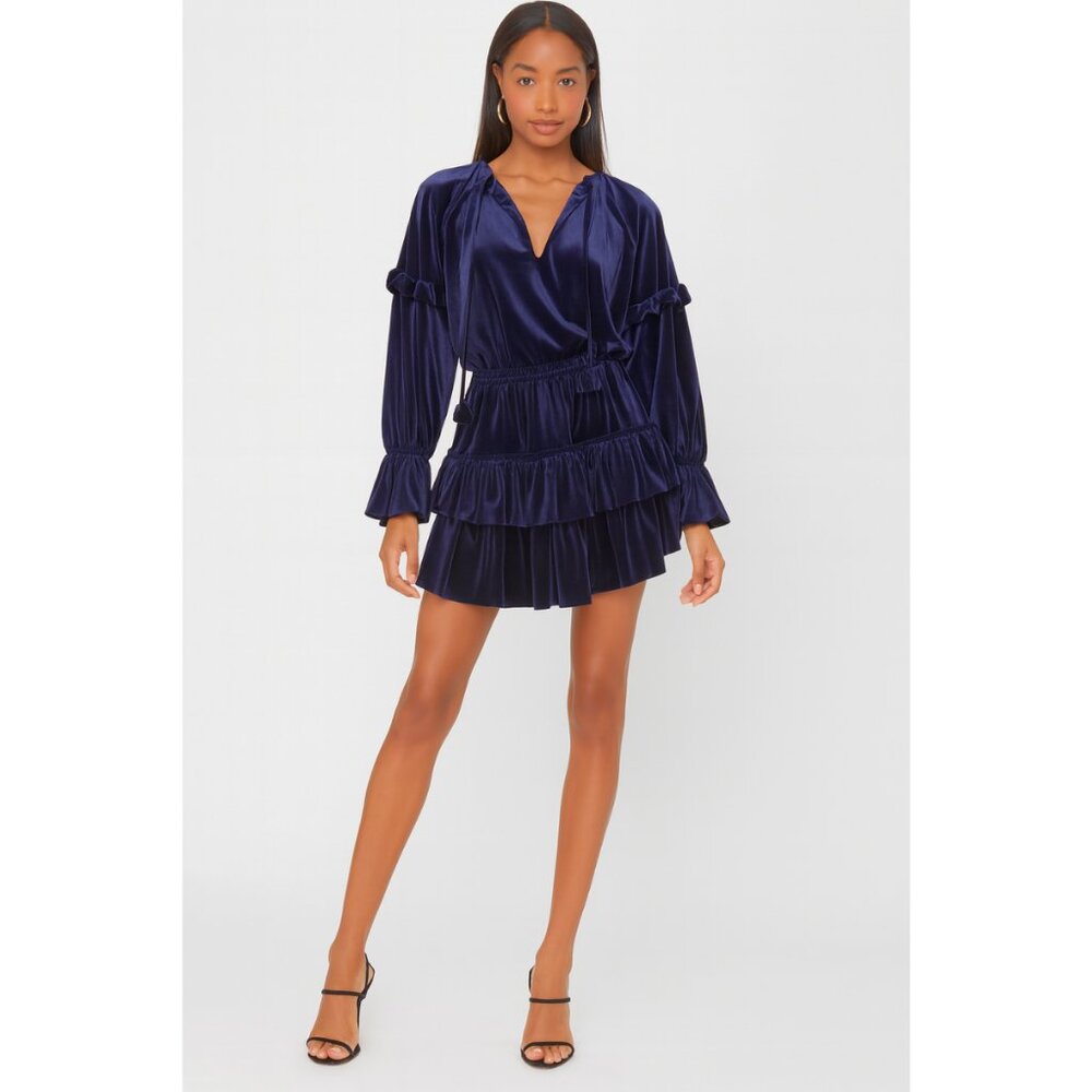 NWT Misa Los Angeles Amalya Dress in Navy Velvet